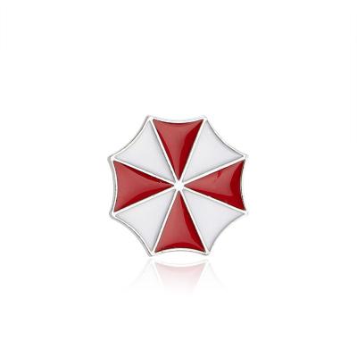 China Europe Movie Umbrella Brooch Metal Pins Aluminum Badge Umbrella Corporation Car Emblem Badge for sale