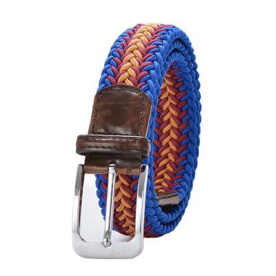 China Fashional Belt For Men's Braided Stretch Belt/No Holes Elastic Fabric Woven Belts for sale