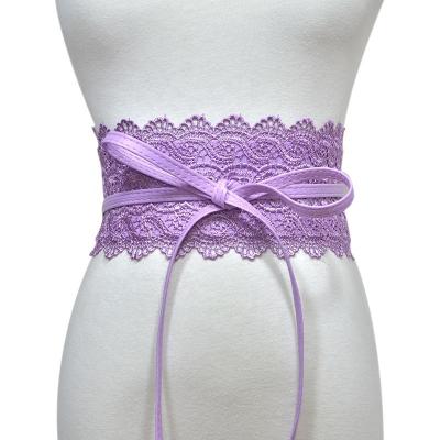 China Lace up waistband ultra wide soft lady lace waistband lace waistband for sale