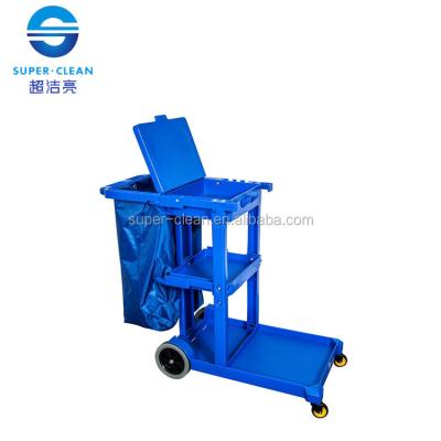 China Porter Cleaning Trolley Cart (with cover) for sale