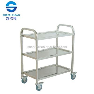 China Stainless Steel Plastic Three Tier Dining Car for sale