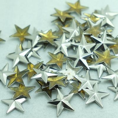 China Free sample factory decorative five-pointed star brass hot fix stud for garment accessories for sale