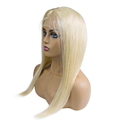 China Center Parting Straight Women's Long Straight Hair Lace Front Wig Blonde Hair Wig for sale