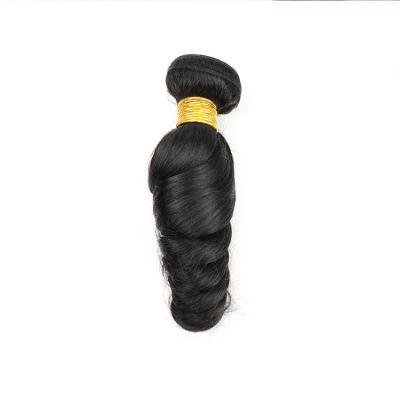 China Can wholesale 12a grade quality grade indian loose wave hair bundles , 30 inch cuticle aligned loose wave brazilian hair bundles for sale