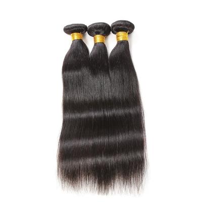 China Can Iron Hair Extension Wholesale Grade 8A 10-28 Inches Straight Brazilian Human Hair Bundles 100% Natural Black Color for sale