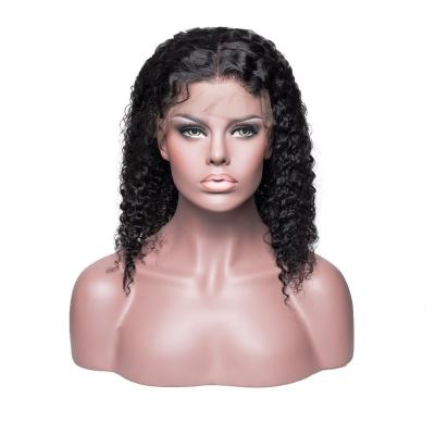 China Water Wave Hair Wig Deep Wave Wig Hair Black Deep Center Parting Lace Front Wig for sale