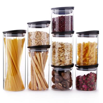 China Freshness Preservation In Stock Rebate Clearance Borosilicate Glass Storage Jars For Kitchen Portable Sealed Jars for sale