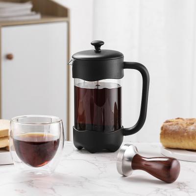 China New Popular Design Viable French Press Borosilicate Material And High Borosilicate Glass PP Coffee Pot for sale