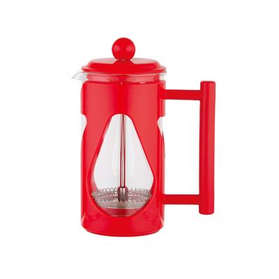 China Eco-friendly 350ml French Press French Coffee Maker Sustainable 600ml Red Heat Resistant French Press for sale