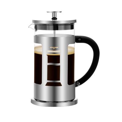 China Viable Customizable Food Grade Portable Heat Resistant Glass French Press Coffee Maker for sale