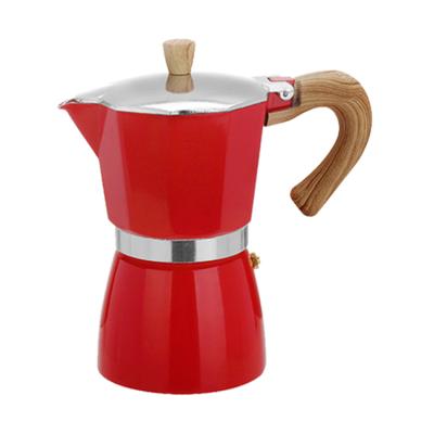 China Custom Italian RV Coffee Maker Mocha Pot Logo Aluminum Espresso Moka Pot Kahve Stovetop for sale