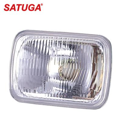 China UNIVERSAL Universal Semi Sealed Beam 5x7 Square 7 Inch H4 Headlight Bulb Changed 6052 H6052 With Parking Bulb for sale