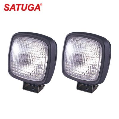 China UNIVERSAL Universal Glass Flood Lens Halogen Work Light H3 12V 24V Spot Lamp Offroad Fog Lamp For Car Truck Auto Tractor for sale