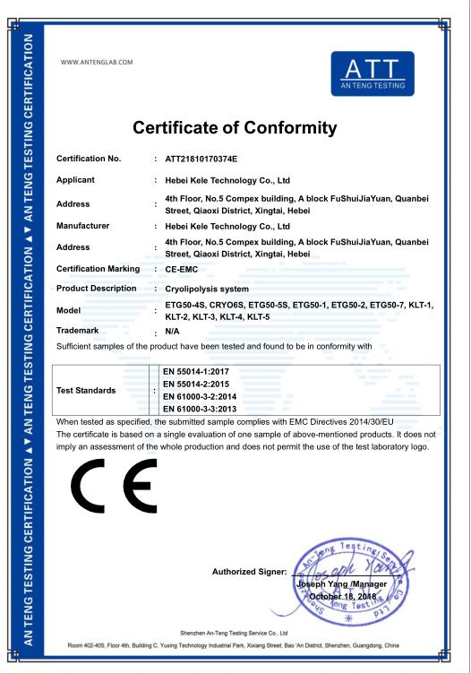 CE - Hebei Kele Technology Co., Ltd.