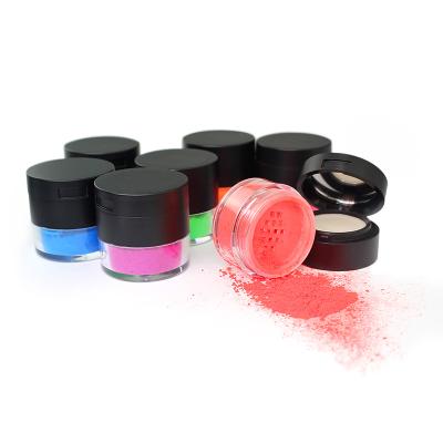 China Custom Logo Makeup Waterproof Colored Neon Eyeshadow Fluorescent Powder for sale