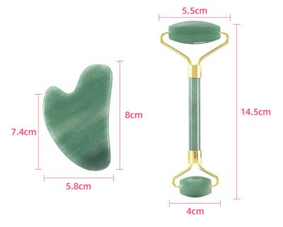 China Natural jade kansa face roller double face derma quartz rollers high quality green ball face roller for sale