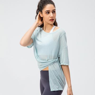 China Wholesale Viable Running Quick Dry Running Quick Dry Gym Wear Top Yoga Sports Blouse for sale