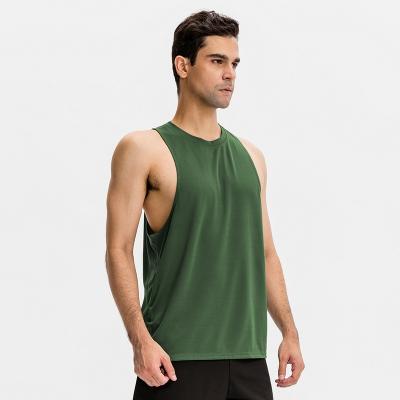 China Men's Bodybuilding Stringer Sports Vest Quick Dry Gym Outwear Fitness Singlets To Loosen Basketball Running Men's Tank Top for sale