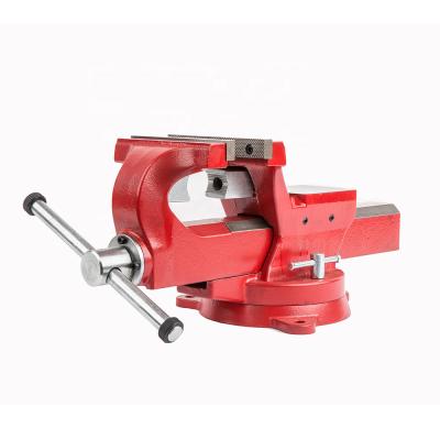 China Building Material Shops Good Quality Heavy Duty Type ADI Industrial Swivel Bench Vise Stationary Bench Vise With Anvil for sale