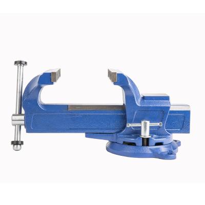 China Adjustable Search Wire Cutting Vise Woodworking Bench Vise France Type Swivel Steel Bench Vise With Anvil for sale