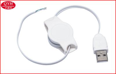 China ABS USB de la elipse para abrir el carrete retractable del cordón del cable en blanco en venta