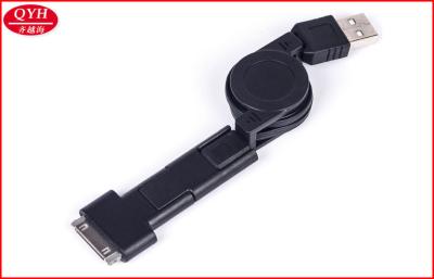 China Retractable 3 in 1 Travel USB Tools MINI+MICRO+30pin Cable For Charging Sync Data for sale