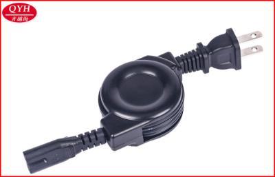 China Custom 2 pins to Figure 8 Plug Rice Cooker Retractable Cord USA Standard for sale