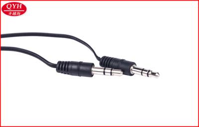 China 3 varón de poste 3.5MM Jack al cordón plano de la PU del cable de audio retractable masculino en venta