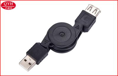 China Male To Female USB 2.0 Retractable Data Cable PVC ABS Reel for Transmission for sale