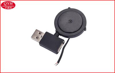 China 70CM Male To Female USB Retractable Charging Cable Reel 36*13.5mm for sale