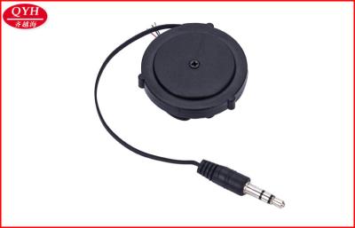 China Ennegrezca el cable de audio retractable los 70cm del enchufe de 3.5m m para el auricular, vídeo, loundspeaker en venta