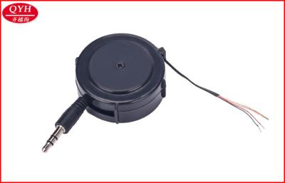 China Varón retractable plano profesional del agujero los 3.5MM del cable de audio 3 de la PU al alambre abierto en venta