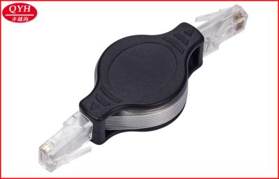 China Cable eléctrico retractable cristalino de la cabeza RJ45 del ordenador profesional en negro en venta