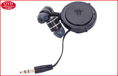 China Headphone One Way Retractable Cable with 3.5MM Plug , 36.5*13.5mm for sale