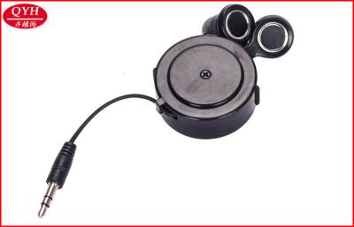 China Auricular negro retractable de los auriculares de botón los 80CM del auricular interno gris en venta