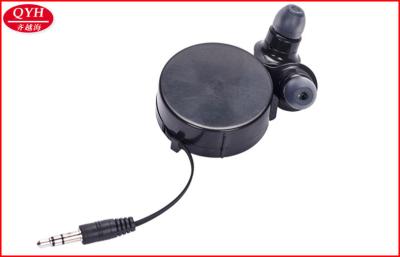 China Flat PU One Way Retractable Cable Cord Reel 38.5*16.5mm For Earphone , Audio , Video for sale