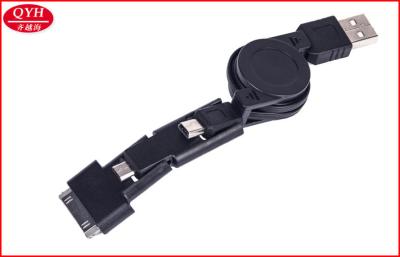 China 3 en 1 viaje USB del cable retráctil equipa el equipo del cargador para los datos de la sincronización en venta