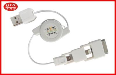 China Bidirectionele 3 in 1 Intrekbare USB-Kabeldouane voor Gegevenstransmissie Te koop