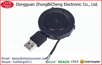 China Uno echó a un lado cable retractable del usb del banco del poder de 48m m en venta