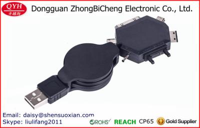 China Cable retractable al por mayor de la carga del usb 6 in-1 del estándar 2,0 USB solamente en venta