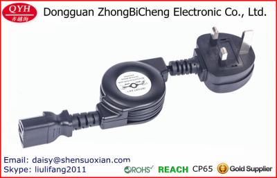 China BS Standard Portable Retractable Laptop AC Power Cord for sale