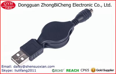 China Retractable USB 2.0 TO 3.5DC Female Power Cable for sale