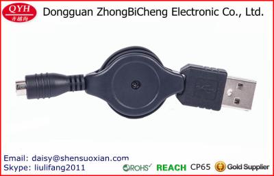 China Cable móvil del cargador del enchufe femenino retractable estándar 3511DC del USB 2,0 en venta