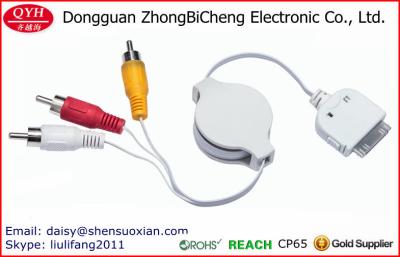 China Cable video del AV RCA del muelle 30Pin del sexo retractable del conector en venta