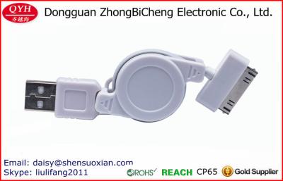 China Cable plano retractable del cargador de datos USB para IPhone4/4s en venta