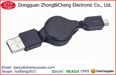 China Cable retractable de encargo del cargador del Usb del logotipo los 80cm mini en venta