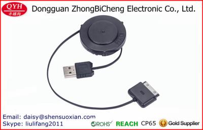 China Plastic Reel One Way Retractable USB To 30pin Cable For Charging Sync Data Transmission for sale