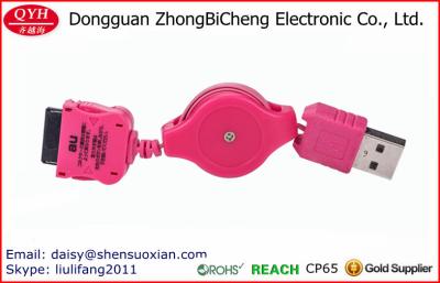 China Conector USB retractable colorido al cable del cargador del AU en venta