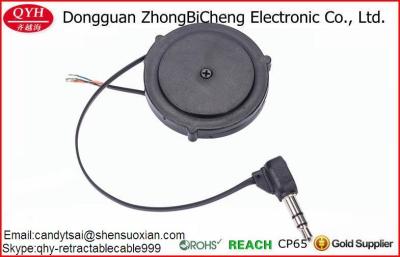 China Un enchufe de ángulo recto 90 del grado retractable 3.5m m DC de la manera para abrir el cable en venta