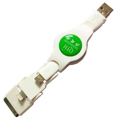 China Datos USB MICRO del OEM 30pin de la venta 8pin de la fábrica de la marca de QYH y cable retráctil de carga para el teléfono móvil en venta